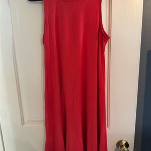 Old Navy Pink/Red Sleeveless Swing Dress